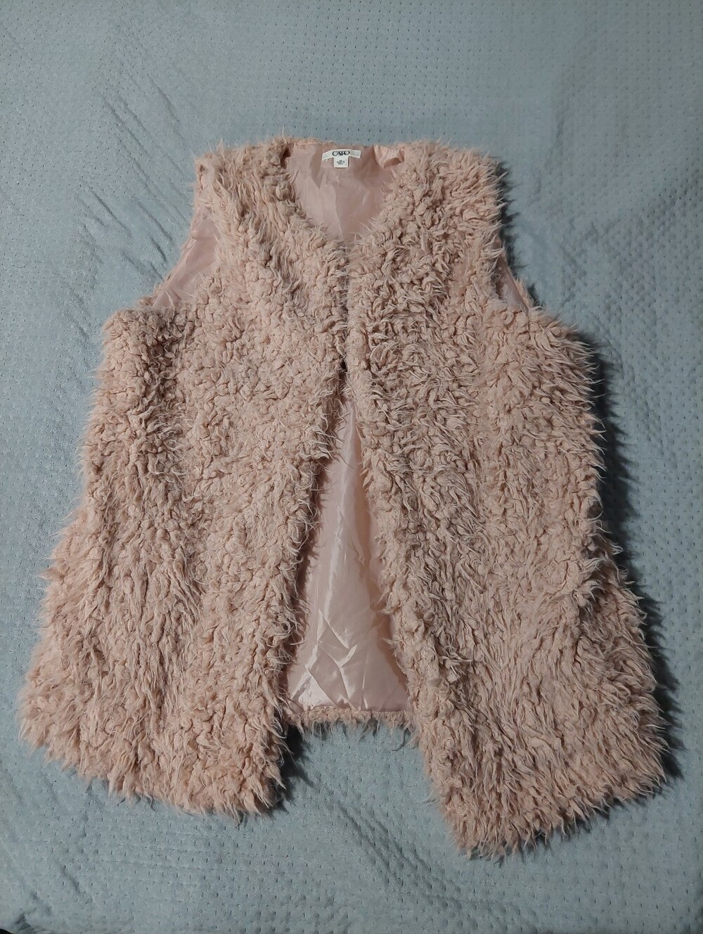 Cato Pink Faux Fur Vest